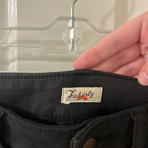 Faherty Women’s Stretched Terry Shorts In Wash Black - Picture 4 of 6